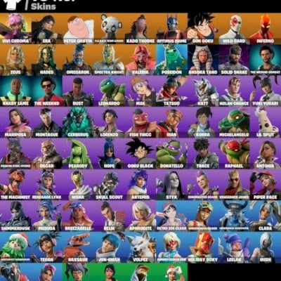 Conta Fortnite >> 78 Skins, Goku, Goku-Black, Tartarugas e+ Entrega Automatica!