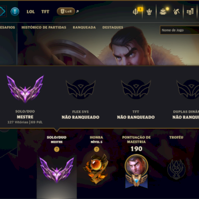 Mestre com 65 Champs e 12 Skins