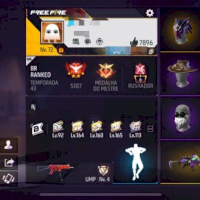 CONTA FREE FIRE C/ PASSES ANTIGOS