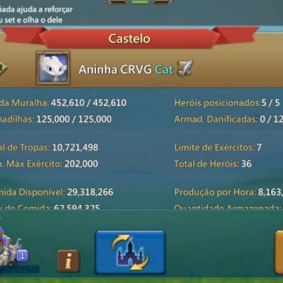 Lords mobile conta 890m de poder com 2.5m de T5