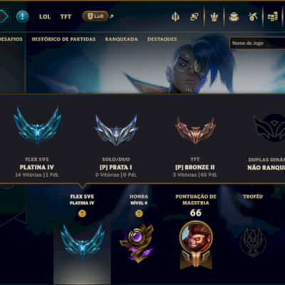 Prata 1 com 60 Champs e 18 Skins