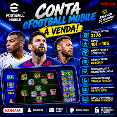 CONTA eFOOTBALL MOBILE À VENDA