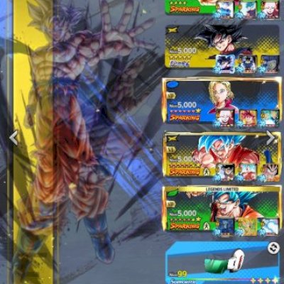 Conta de Dragon Ball Legenda quase completa