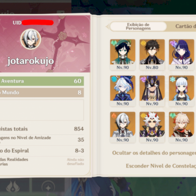 COMBO Genshin Impact AR60 + Honkai Star Rail N70, 2 contas pelo valor de 1