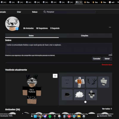 Conta do roblox de 2017! upada no blox fruits e muitos outros!!