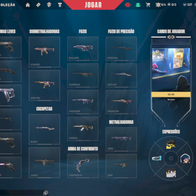 Conta com skins dos sonhos