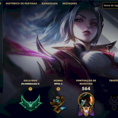 Conta antiga desde a season 4 MMR mestre 165 skins