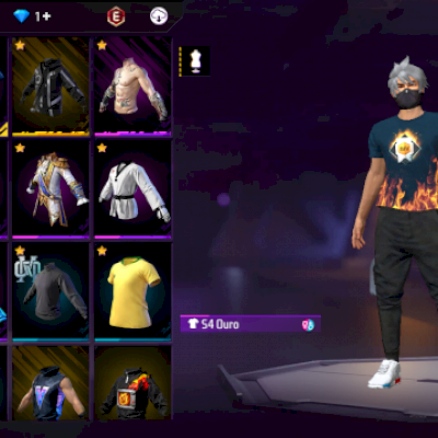 Conta rara FF level 72 mais de 600 skins