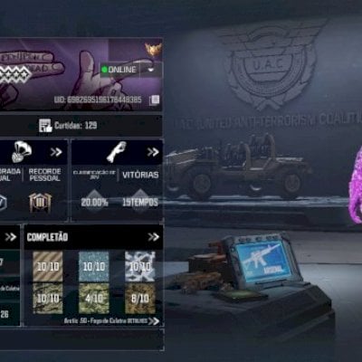 Conta no nível 152 com diversos itens