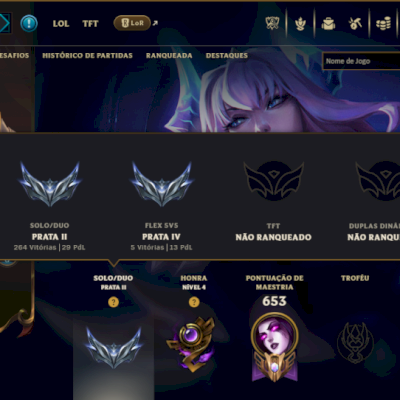 Prata 2 com TODOS os Champs e 199 Skins ( SUP / ADC ) ( Nivel 678 )