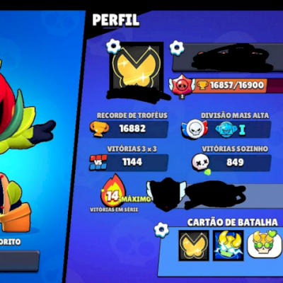 CONTA BRAWL STARS 16K DE TROFÉUS + 43 BRAWLERS!!