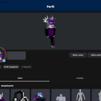 CONTA ROBLOX KORBLOX + VALK VIOLET + 200K GASTOS