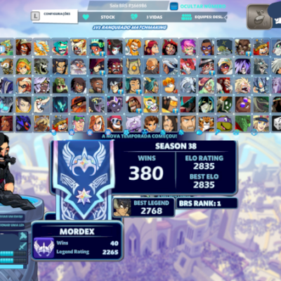 CONTA RARA DE BRAWLHALLA BARATA