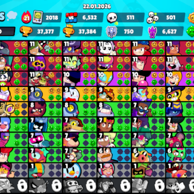 CONTA BRAWL STAR 37K DE TROFÉU RARA GEMADA+ CONTA DE CLASH ROYALE BASTANTE UPADA