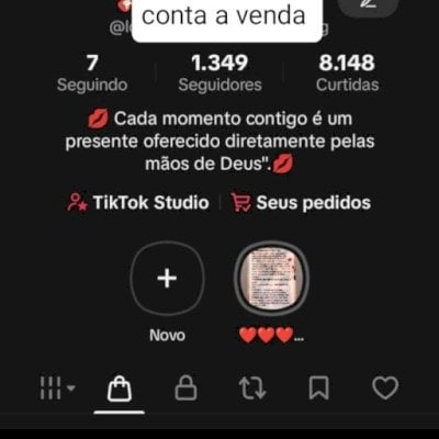 VENDO ESTÁ CONTA DO TIK TOK COM 1.3 K DE SEGUIDORES 100% ORAGÂNICOS COM SHOP