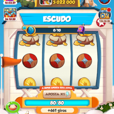 Conta de coin master 700 giros, dois pets, vila 81