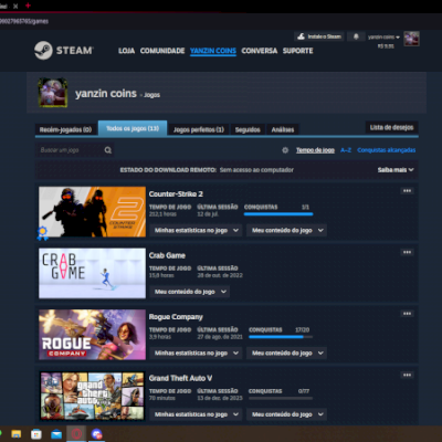 Conta Steam CSGO PRIME E GTA