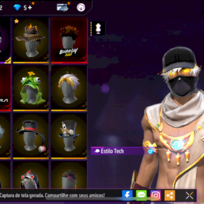 Conta FREE FIRE antiga e gemada