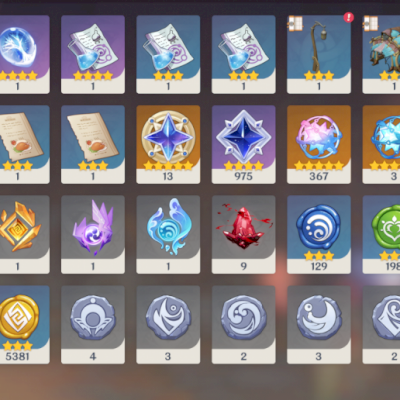 Conta Genshin com 367