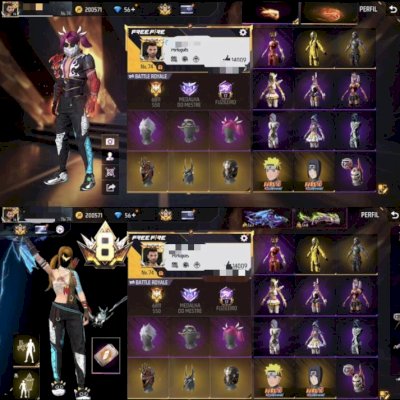 CONTA FREE FIRE PRIME 8 COMPLETA