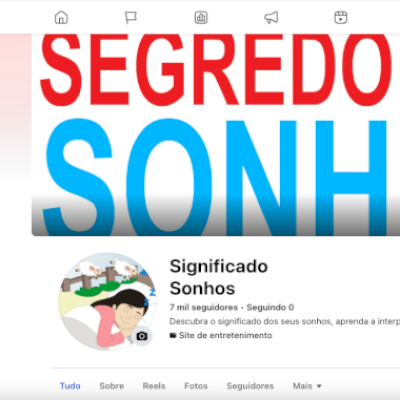 Pagina Facebook com 7 mil seguidores Fanpage