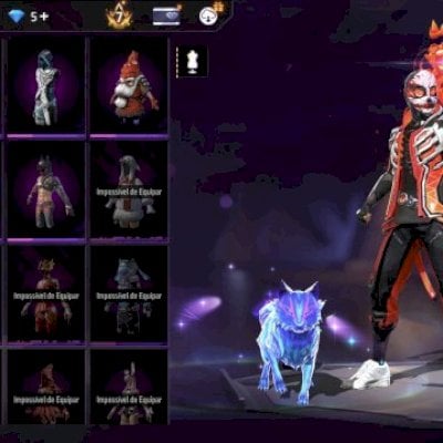 Conta de FREE FIRE com intens exclusivos, e também temos Calça Angelical Azul.