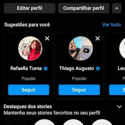 INSTAGRAM: Venda de conta vazia