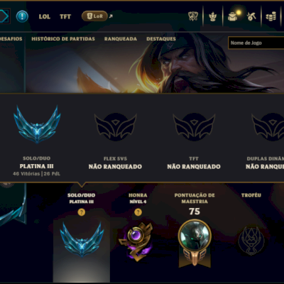 Platina 3 com 70 Champs e 6 Skins