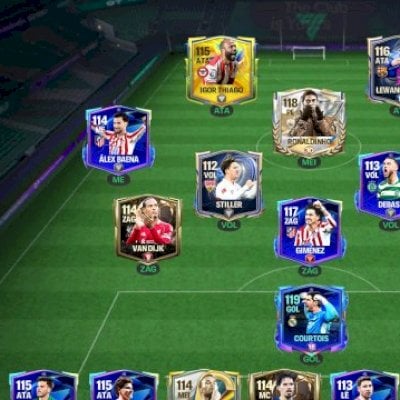 Conta ea fc mobile 116 ger Ronaldinho gaúcho e courtois 119