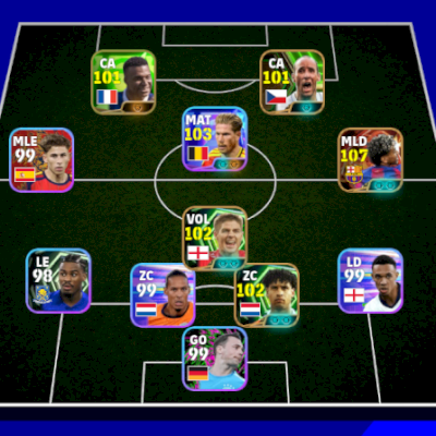Conta efootball com Yamal 107 e De Bruyne 106