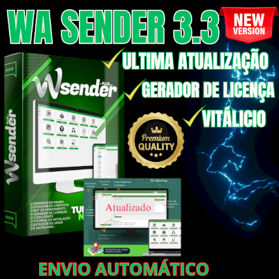 Wa Sender 3.3 - Versão Atualizada - Vitalício