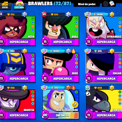 Conta Brawl Stars com 31k troféus !!!
