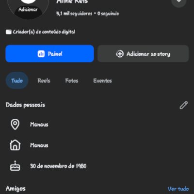 Conta Facebook 5K