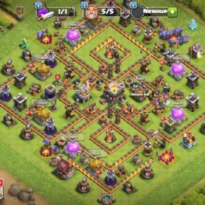 Conta De Clash Of Clans Cv11 no máximo menos os heróis