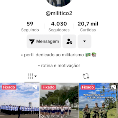 Conta de militar na ativa