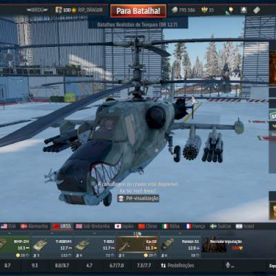 Conta do War Thunder com Russia no 12.7, 69 nukes, nivel 100. Com 43 Gaijin Coin