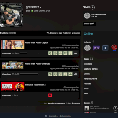 VENDO CONTA STEAM  PESSOAL (JOGOS AVALIADOS EM R$400,00)