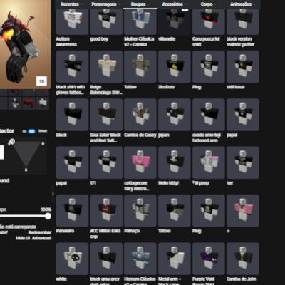 Conta roblox com muitas skins