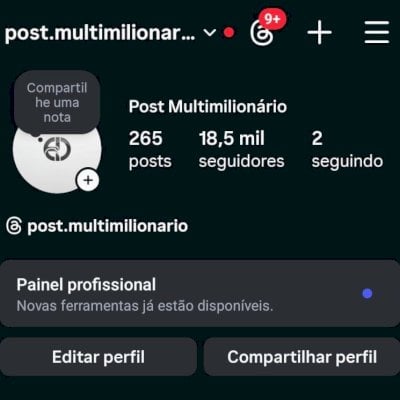 Perfil Instagram 18,5K de seguidores