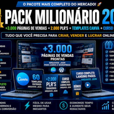 PACK 3.000 Páginas + 2.000 PLR’s + Curso + Templates Canva - Outros