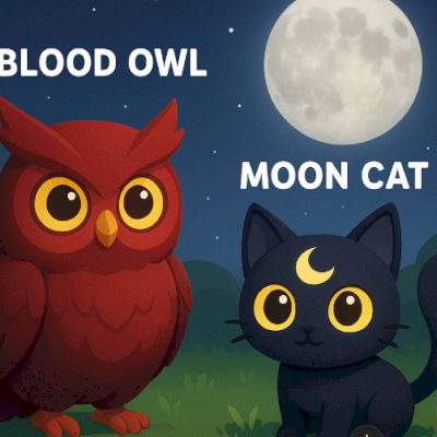 🐈‍CORRE! Moon cat e blood owl pets EXCLUSIVOS raríssimos pelo melhor preço!!!🦉