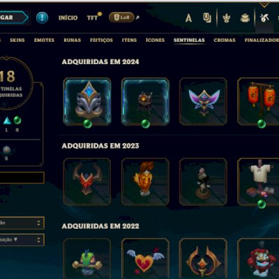 Conta de Lol de 2013 72 skin nivel 170