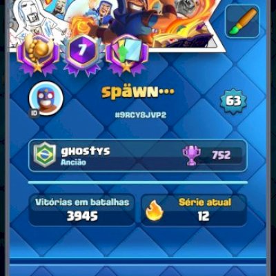🔥 Conta Clash Royale Nível 63 – 11.345k Troféus – Conta Premium 7 Anos 🔥