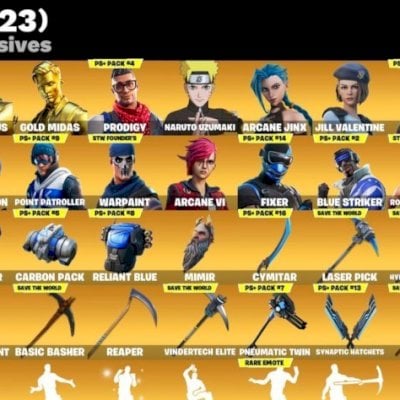 Conta de Fortnite com quase 500 skins, Kratos,Machado do kratos,passes da
