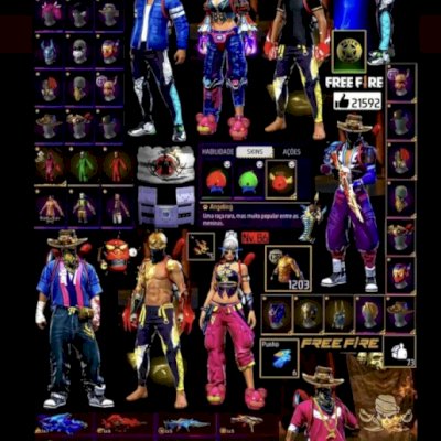 CONTA FREE FIRE FULL PASSE DO 1° AO ATUAL + CAMISA DO BETA