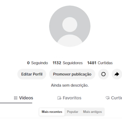 CONTA TIK TOK 1,1K SEG E 1,4K DE CURTIDAS (CONTAS TIK TOK)