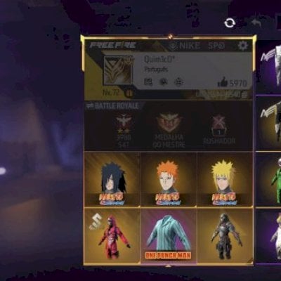 VENDO CONTA FREE FIRE! SKINS RARAS E PERSONAGENS TOP. PREÇO IMBATÍVEL!