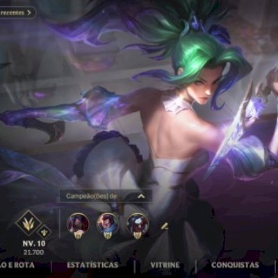 Conta pra main Akali e Yasuo, tem skin da Gwen mitica