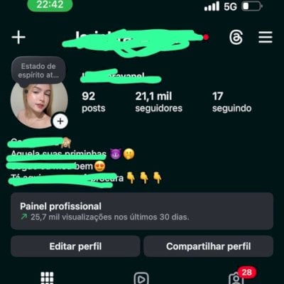 conta instagram  com 21 mil seguidores reais e engajados