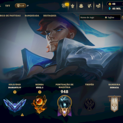 Conta lol Dima 4 TODOS OS BONECOS 80K+ de essência azul e 211 SKINS